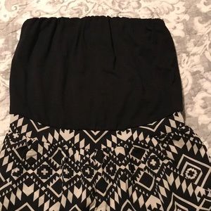 Strapless Jumpsuit, Black & White